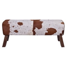 Brown Astrid Cowhide Bench